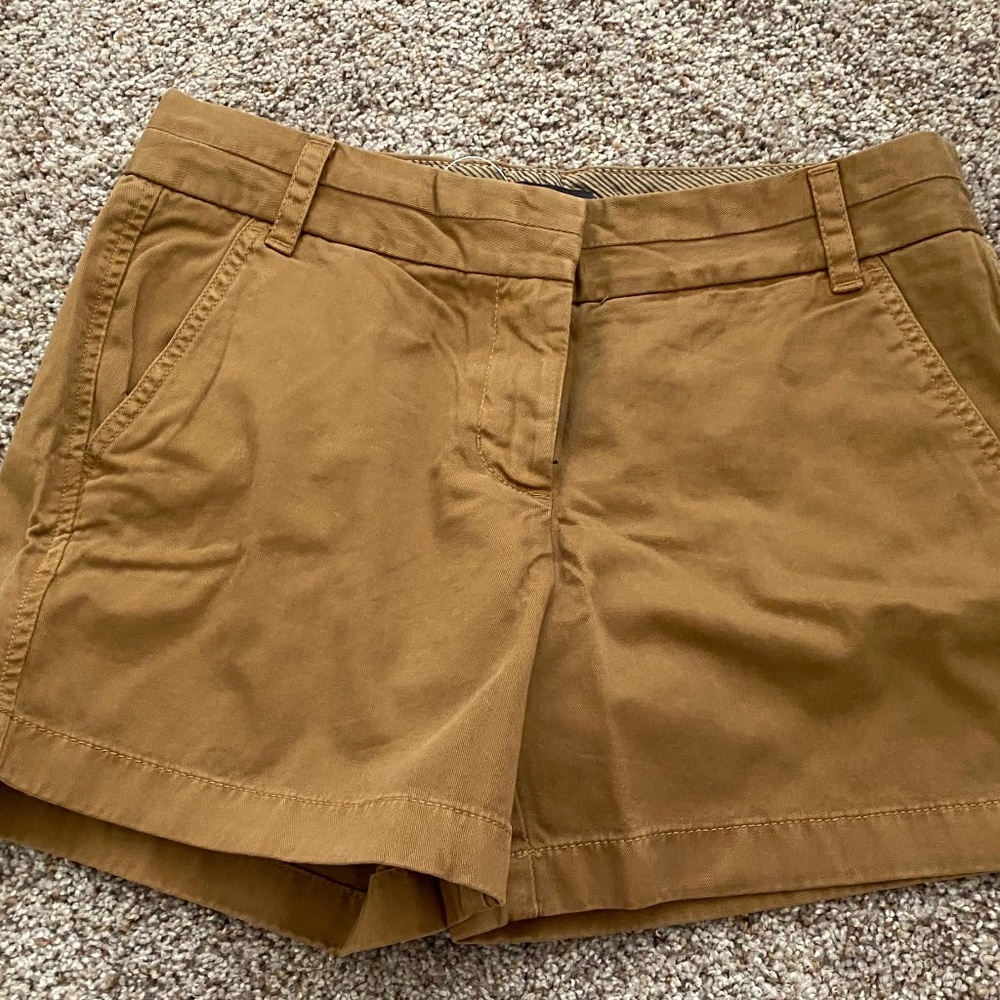 NWT J. Crew chino shirts, 5 inch inseam, size 4
